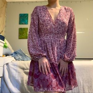 Floral long sleeve dress